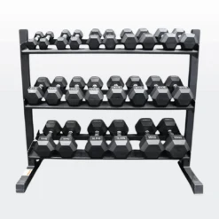 Xpeed 165kg Dumbbell Set + 3 Tier Rack Package