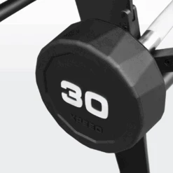 Xpeed 10-30kg Premium CPU Fixed Curl Barbell Set + Rack -Home Fitness Bar End