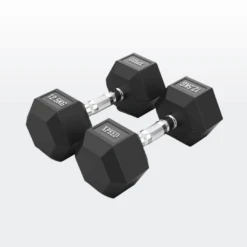 Xpeed Rubber Hex Dumbbells -Home Fitness Rubber Hex 2