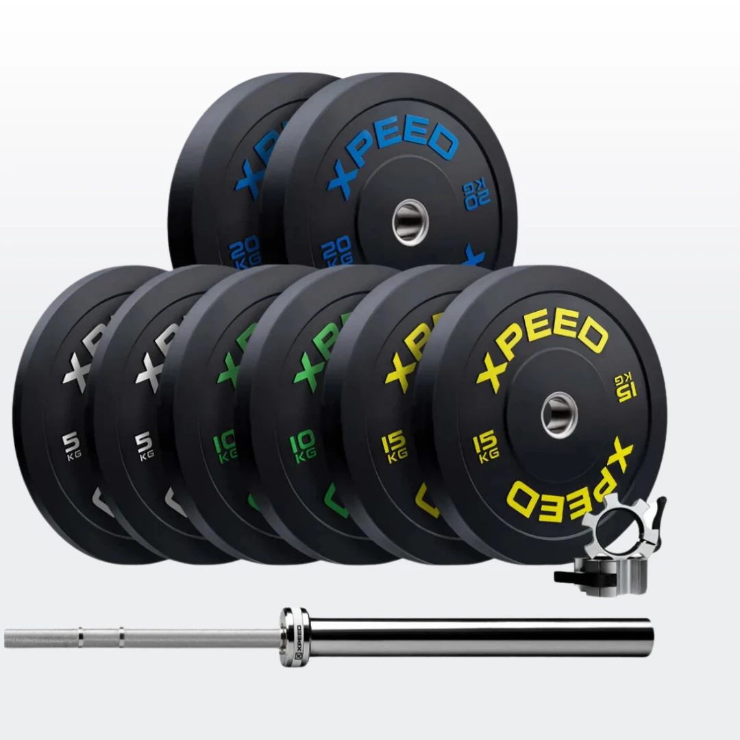 Xpeed 100kg Professional Bumper Plate Bundle 9 Xpeed 100kg Professional Bumper Plate Bundle - Image 7