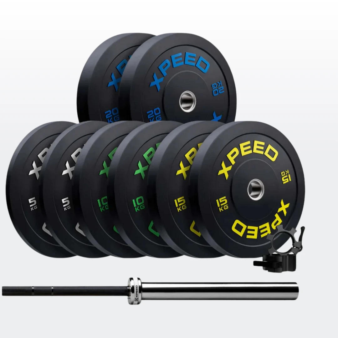 Xpeed 100kg Professional Bumper Plate Bundle 3 Xpeed 100kg Professional Bumper Plate Bundle